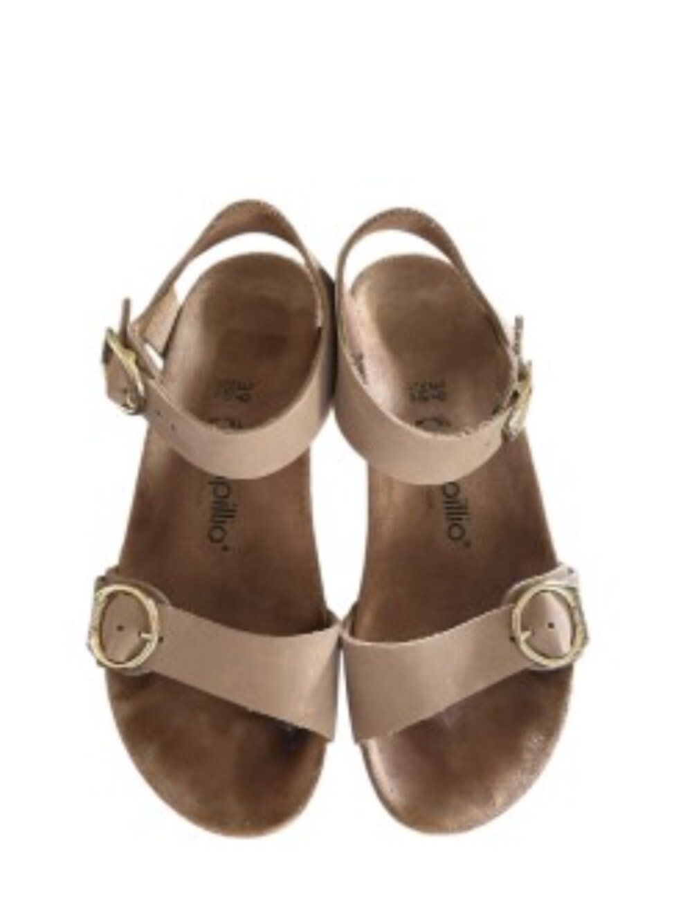 Papillio by Birkenstock Soley Ring Buckle Wedge Sandals in Sandcastle Beige 39